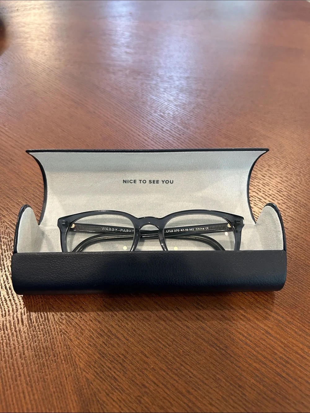 Women’s Warby Parker Blue Gray Round Prescription Glasses with case